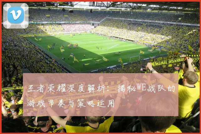 王者荣耀深度解析：揭秘WE战队的游戏节奏与策略运用